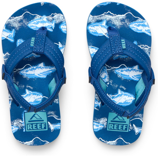 2026 Reef Little Ahi Sandals CJ9091 - Royal Sharks